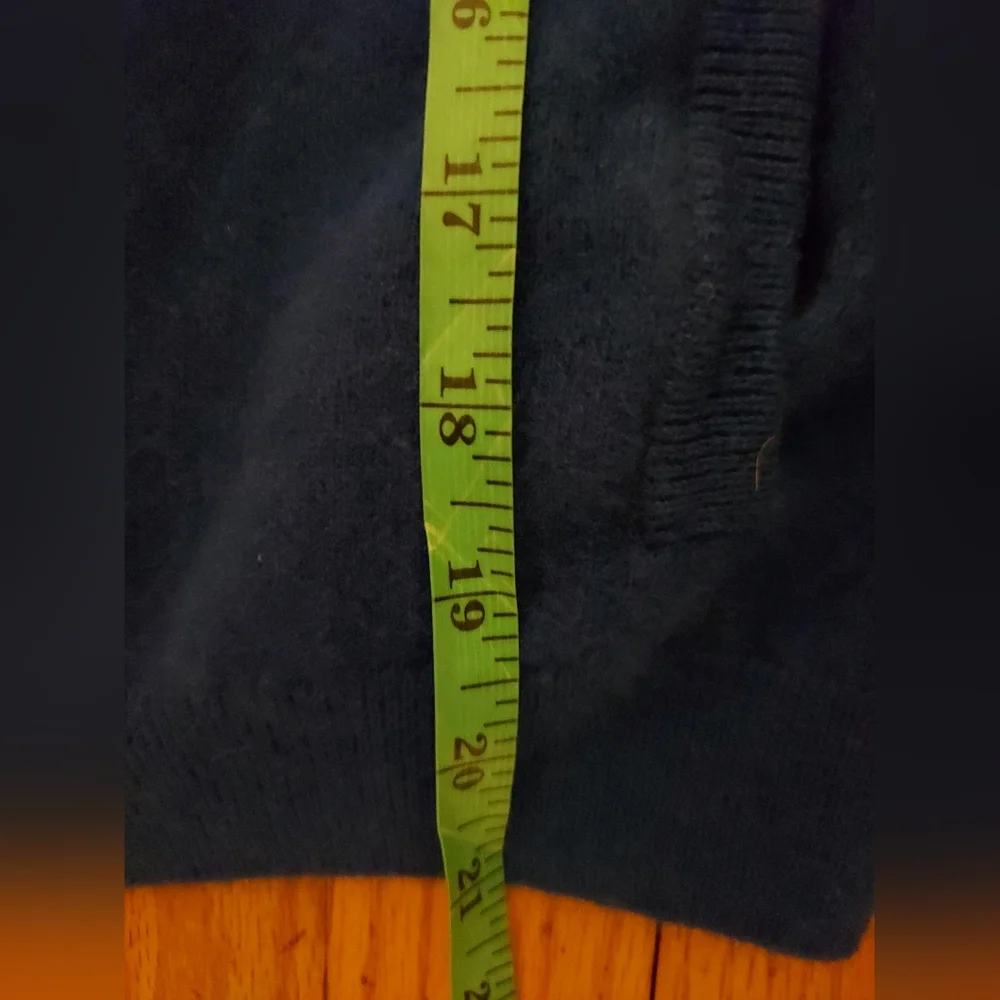 Gobi Mongolian Cashmere Blue Sweater M Full Zip Cardigan Ouiet Luxury Cabincore